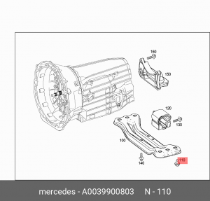 Болт A 003 990 08 03 MERCEDES BENZ