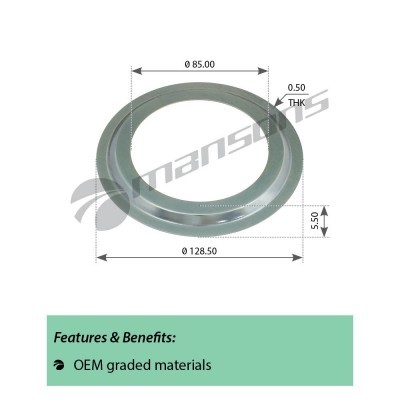 шайба ступицы пыльник подшипника 84,5х129х0,5 мм 300424 MANSONS