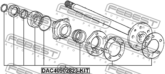 Подшипник ступицы DAC40902823-KIT DAC40902823-KIT FEBEST