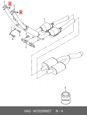 VW POLO (SED RUS) (2011-2020) M10x1.5 N 102 090 07 VAG