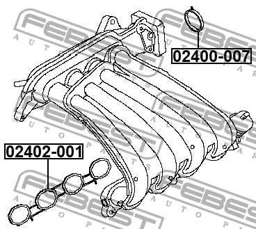 Кольцо уплотн корпуса дроссельной заслонки NISSAN QASHQAI J10E 2006.12-2013.12 0 02400-007 FEBEST
