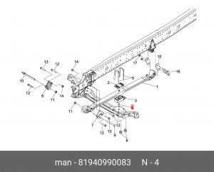 Болт A28H9X30-ST50-2K 81940990083 MAN
