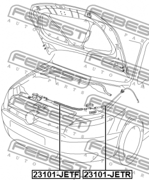 Тросик привода открывания замка капота VOLKSWAGEN JETTA 2011-2018 23101-JETR 23101-JETR FEBEST