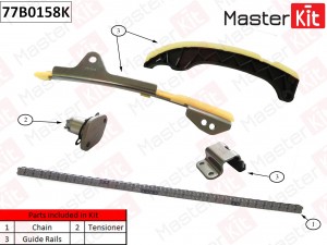 Комплект цепи ГРМ Toyota 1ZR-FE,2ZRF-XE,4ZR-FE,5ZRF-XE 77B0158K 77B0158K MASTER KIT