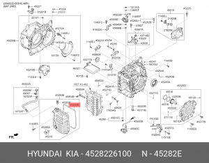 Прокладка KIA Cerato поддона АКПП OE 4528226100 HYUNDAI KIA