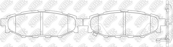Колодки задние (SUBARU LEGACY 03/OUTBACK 03 2.0/2.5) PN7501 PN7501 NIBK