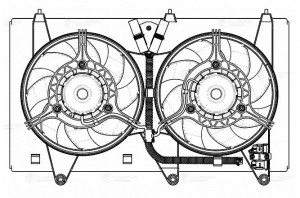 Э/вентилятор охл. для а/м Chery Indis 10-/Kimo 07-/QQ6 06- 2 вент. с кожухом LFK LFK 3012 LUZAR