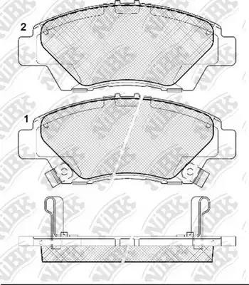 Колодки тормозные HONDA Jazz 3 передние (4шт.) NIBK PN8868 NIBK