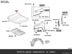 5330160721 КАПОТ 5330160721 TOYOTA