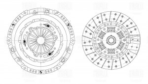 Сцепление в сборе для а/м Mitsubishi L200 (14-)/Pajero Sport III (15-) 2.4TD (с  FR 1113 TRIALLI