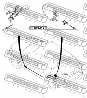 Трос лючка бензобака MAZDA CX-5 05103-CX5 05103-CX5 FEBEST