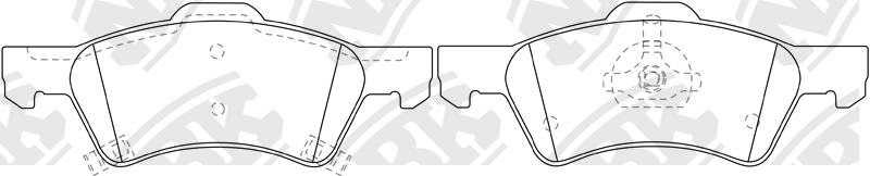 Колодки тормозные CHRYSLER Voyager 3 DODGE Caravan передние (4шт.) NIBK PN0321 NIBK