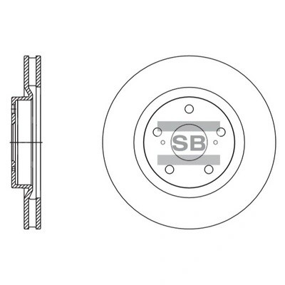 Диск тормозной TOYOTA Camry (06-/11-),Rav 4 (06-) LEXUS IS250 передний (1шт.) SA SD4082 SANGSIN