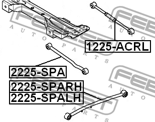 Рычаг подвески 2225-SPALH 2225-SPALH FEBEST