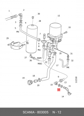 Шайба 803005 SCANIA