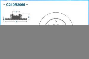 Тормозной диск передний C210R2066 C210R2066 CWORKS