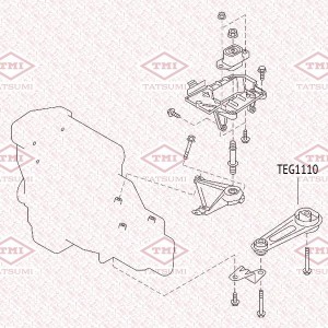 Опора двигателя левая NISSAN Almera -06 TEG1110 TEG1110 TATSUMI