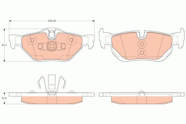 Колодки задние BMW E81, E90, X1 E84 GDB2050 GDB2050 TRW