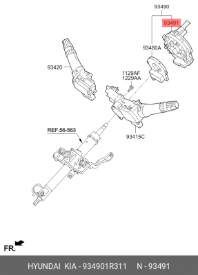 кольцо контактное!\ Hyundai, KIA 934901R311 MOBIS