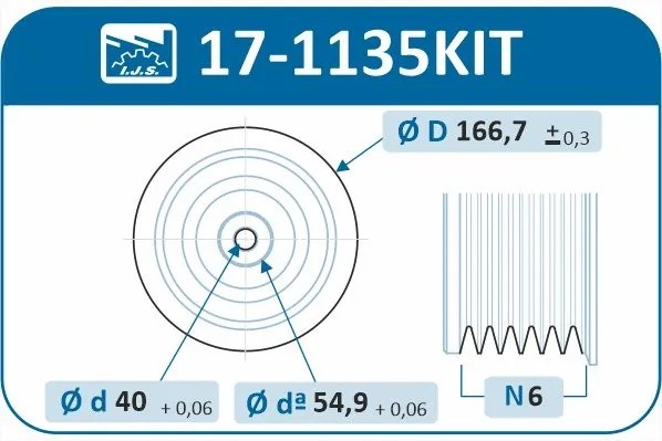 шкив коленвала!\ BMW F07/F10/F11/X5/X6 08> 171135KIT IJS GROUP