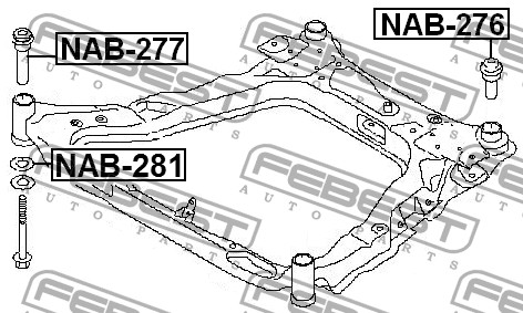 Сайлентблок NAB-281 NAB-281 FEBEST