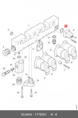 кольцо уплотнительное!\ Scania 1778301 SCANIA