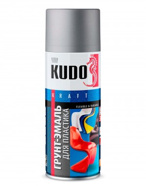 Грунт-эмаль для пластика серый RAL 7031 аэрозоль 520мл KUDO KU-6001 KUDO