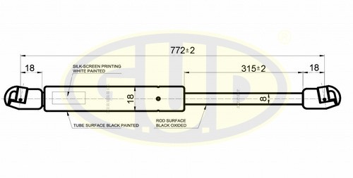 GGS010110 G.U.D АМОРТИЗАТОР КАПОТА AUDI A4 (8E2,B6), A4 AVANT (8E5, РОССИЙСКАЯ Ф GGS010110 GUD FILTERS