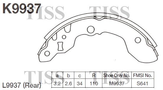 K9937 колодки тормозные барабанные!\ Suzuki Vitara K9937 MK KASHIYAMA