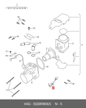 CВЕЧА НАКА 5Q0 898 065 VAG