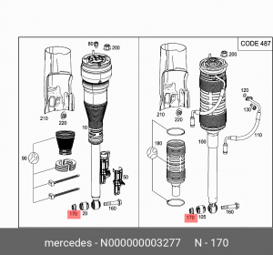 Гайка MERCEDES-BENZ N000000003277 N000000003277 MERCEDES BENZ