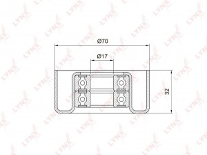 Ролик натяжного механизма / приводной подходит для TOYOTA Avensis(T22/5) 2.0-2.4 PB-5029 LYNXAUTO