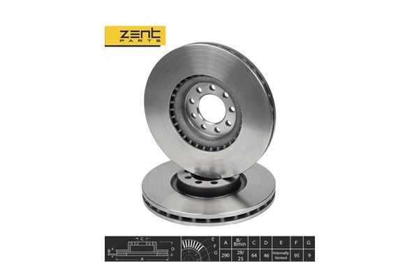 диск тормозной передний Z06158 ZENTPARTS