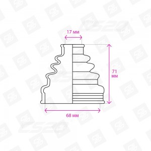 Чехол ВАЗ-21214,2123 шарнира вала карданного силикон Drive CS-20 09750 CS20
