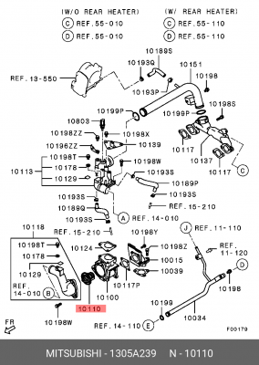 Термостат MITSUBISHI Pajero (00-08) OE 1305A239 MITSUBISHI