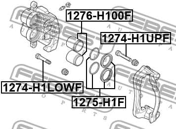 Втулка направляющая передн суппорта HYUNDAI H-1 2015- 1274-H1LOWF 1274-H1LOWF FEBEST