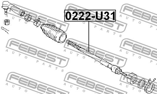 ТЯГА РУЛЕВАЯ 0222-U31 FEBEST