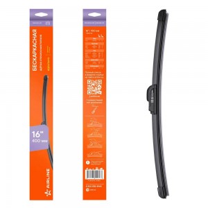Щетка стеклоочистителя 410мм 16 бескаркасная, 1 адаптеркрючок 9х3 AWB-BKP-410 AWB-BKP-410 AIRLINE