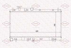 радиатор охлаждения!\ Subaru Legacy 03> TGA1088 TATSUMI