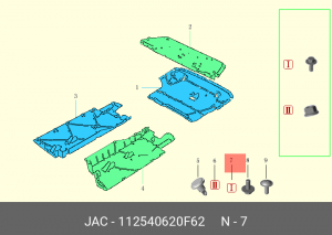 Болт JAC OE 112540620F62 JAC