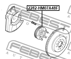 Ступица передняя 2282-HM07A48F 2282-HM07A48F FEBEST