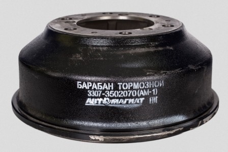 Барабан тормозной задний ГАЗ-53,ГАЗ-3307 (пер. ПАЗ) АВТОМАГНАТ 33073502070 AVTOMAGNAT