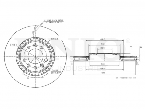 Диск тормозной задний BRD-20483 UNIO