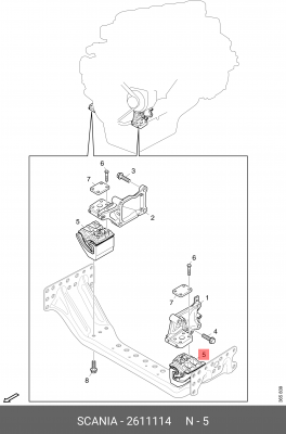 Подушка двигателя 2611114 SCANIA