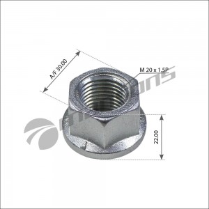 гайка пальца рессоры!М20х1.5 H=22 SW30 фланцевая \IVECO 750.008 MANSONS