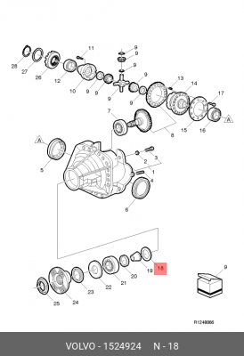 РЕГУЛИРОВОЧНОЕ КОЛЬЦО VOLVO 1524924 VOLVO