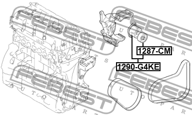 Натяжитель ремня KIA OPTIMA 2015- 1290-G4KE 1290-G4KE FEBEST
