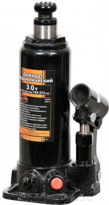 Домкрат бутылочный 3 т АвтоДело 194 - 372 мм в футляре 43313 AVTO DELO