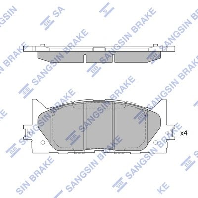 Колодки тормозные TOYOTA Camry (V40) (06-) LEXUS ES350 (06-) передние (4шт.) SAN SP2080 SANGSIN
