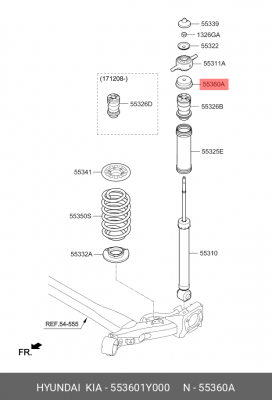 КОЛПАК СТОЙКИ АМОРТИЗАТОРА 55360-1Y000 553601Y000 HYUNDAI KIA